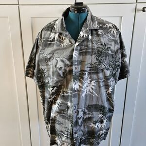 Island Explorer Men's Shirt in Black and Gray